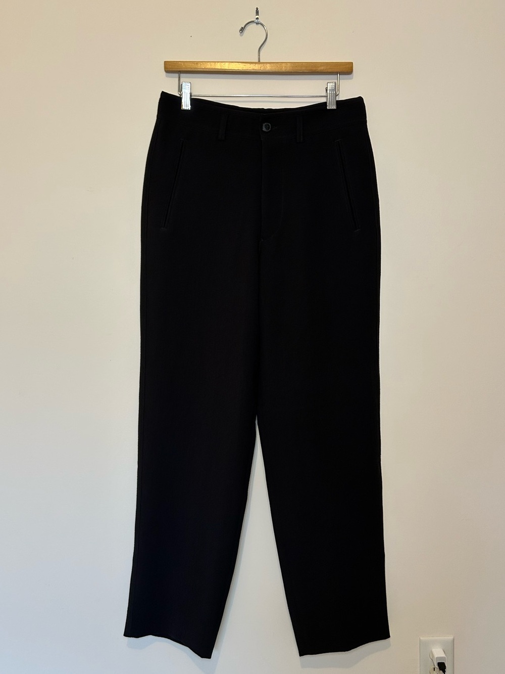 Giorgio Armani Tailored Textured Trousers Straight Leg Made in Italy Size IT 48